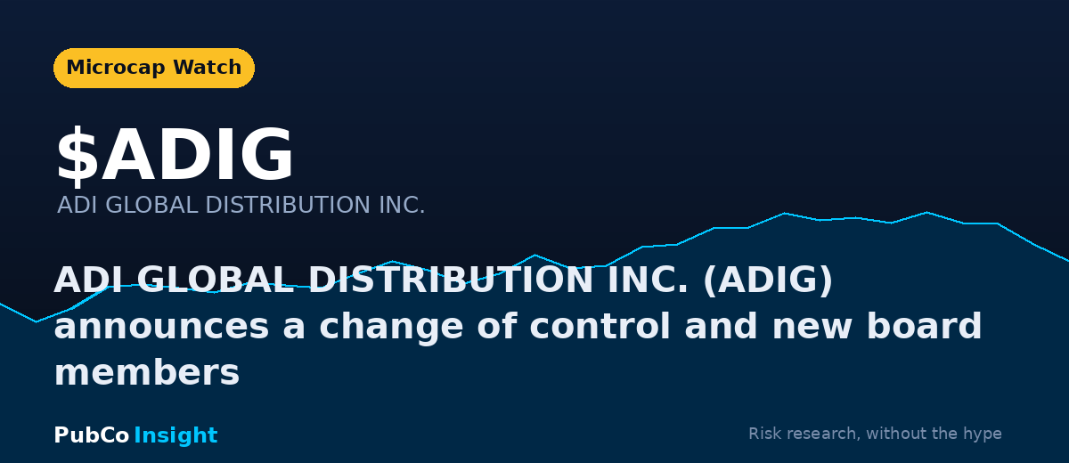 ADIG ADI GLOBAL DISTRIBUTION INC.