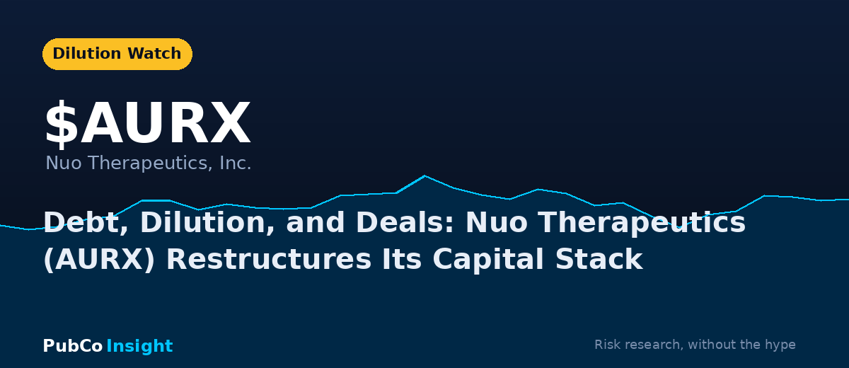 AURX Nuo Therapeutics, Inc.