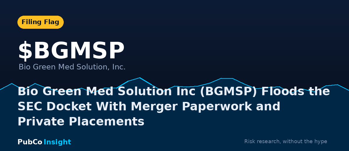 BGMSP Bio Green Med Solution, Inc.