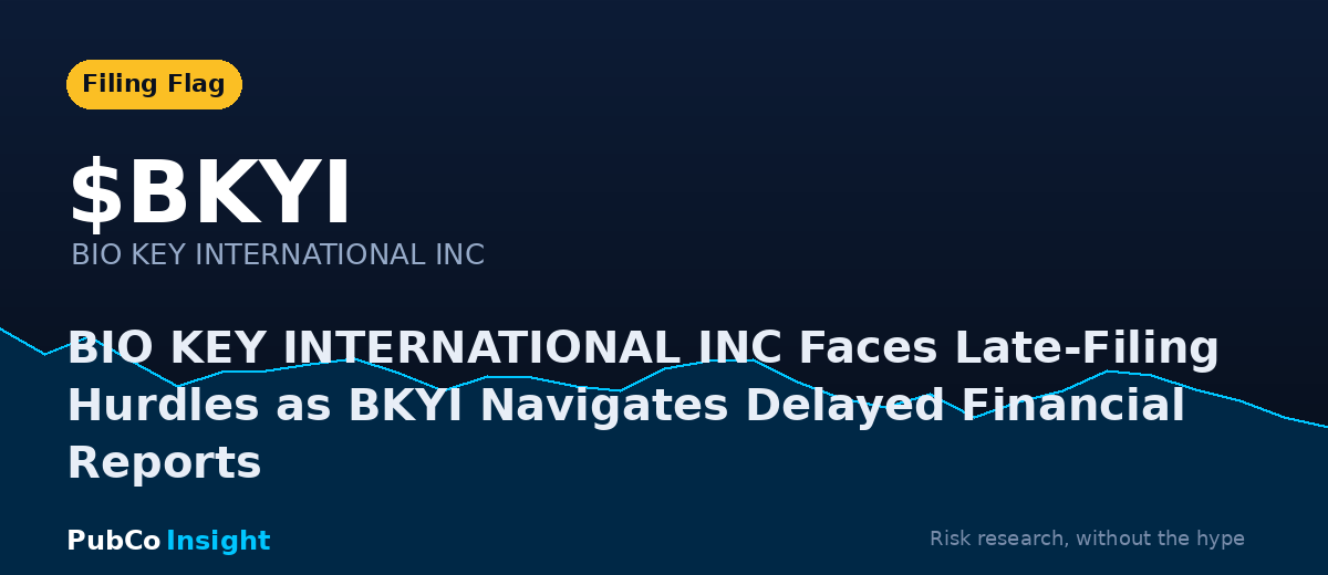 BKYI BIO KEY INTERNATIONAL INC