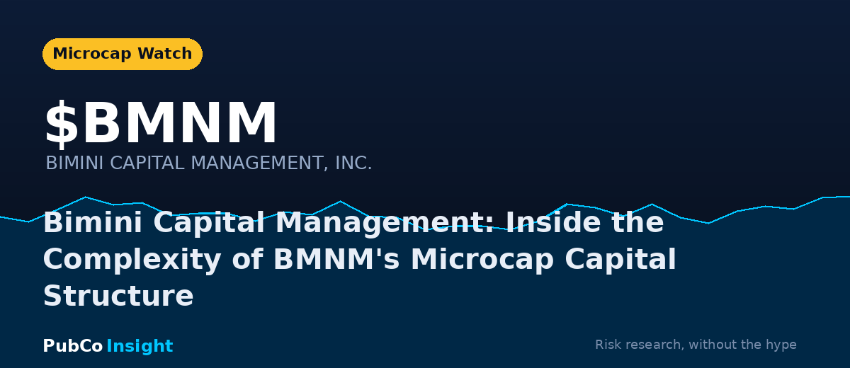 BMNM BIMINI CAPITAL MANAGEMENT, INC.