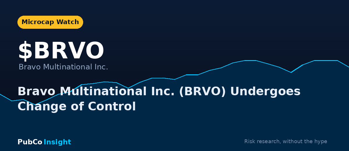 BRVO Bravo Multinational Inc.