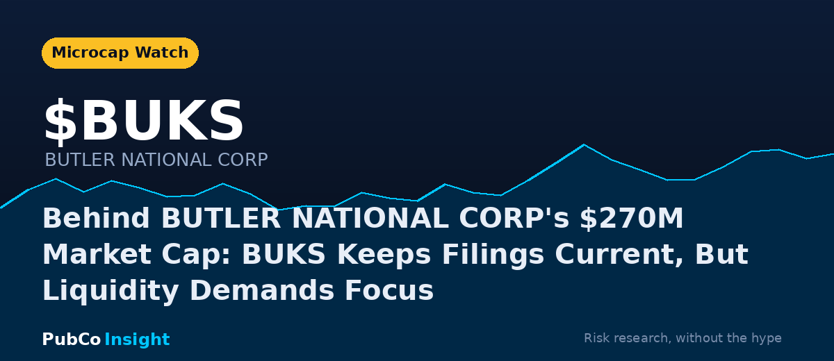 BUKS BUTLER NATIONAL CORP