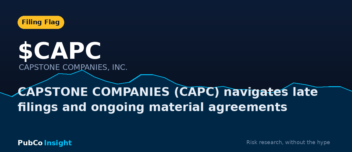 CAPC CAPSTONE COMPANIES, INC.