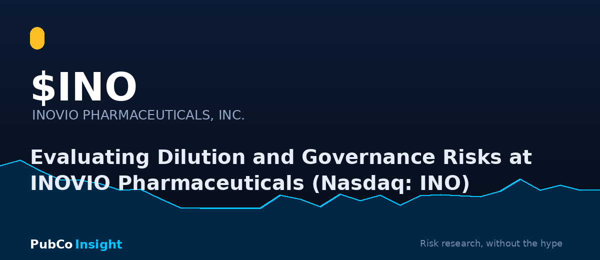 INO INOVIO PHARMACEUTICALS, INC.
