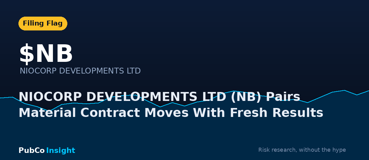 NB NIOCORP DEVELOPMENTS LTD