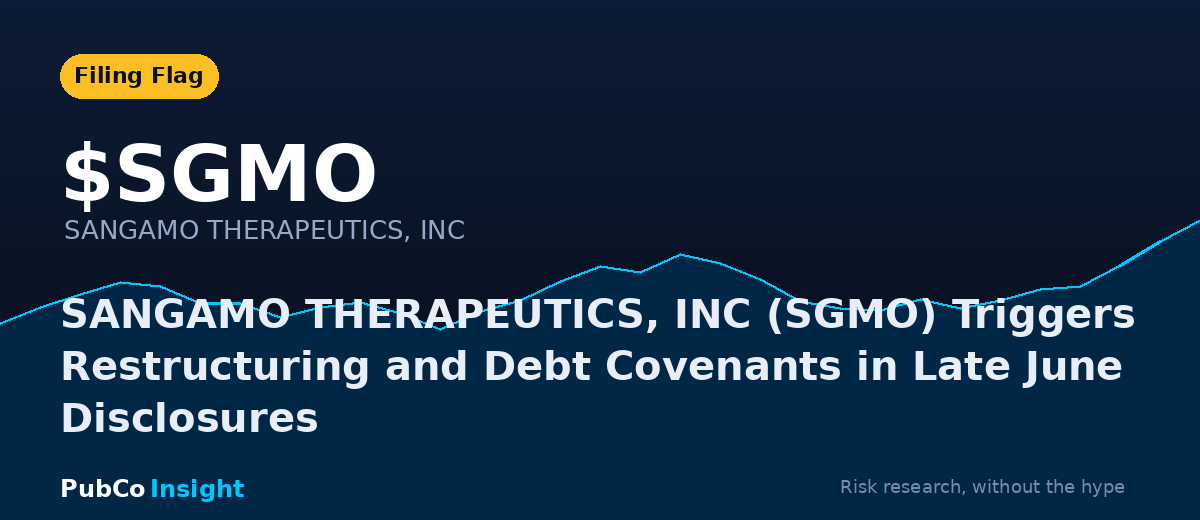 SGMO SANGAMO THERAPEUTICS, INC
