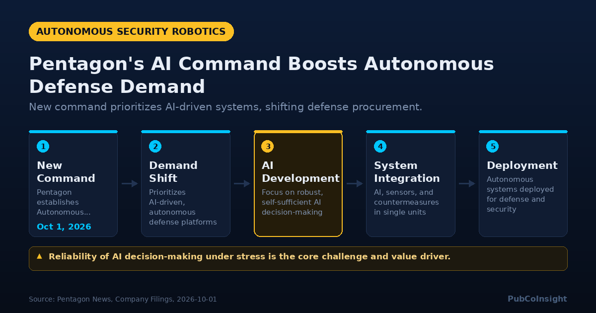 Pentagon's AI Command Boosts Autonomous Defense Demand