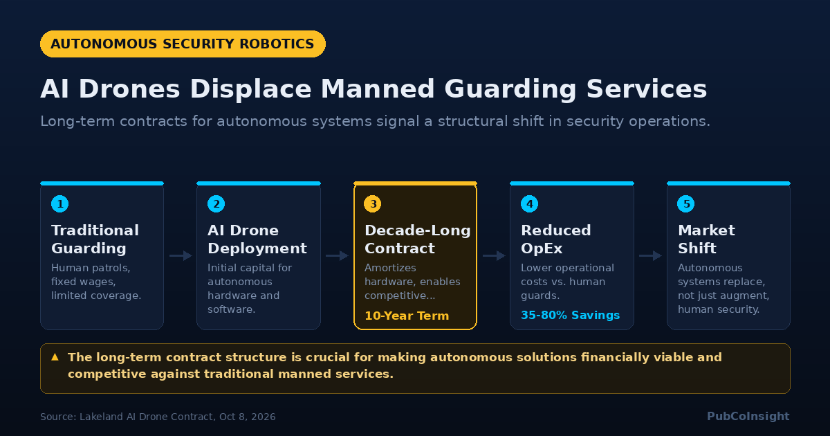 AI Drones Displace Manned Guarding Services
