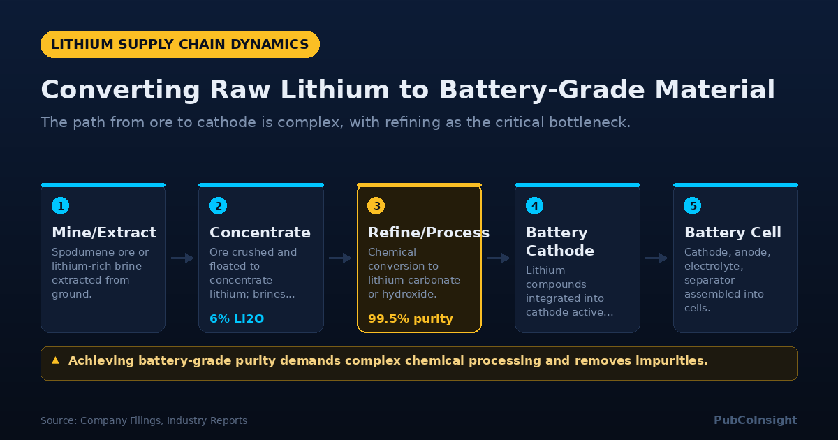 Converting Raw Lithium to Battery-Grade Material