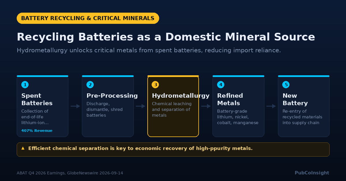 Recycling Batteries as a Domestic Mineral Source