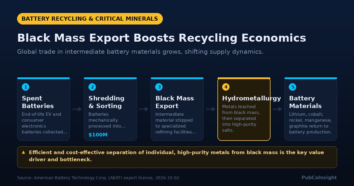 Black Mass Export Boosts Recycling Economics