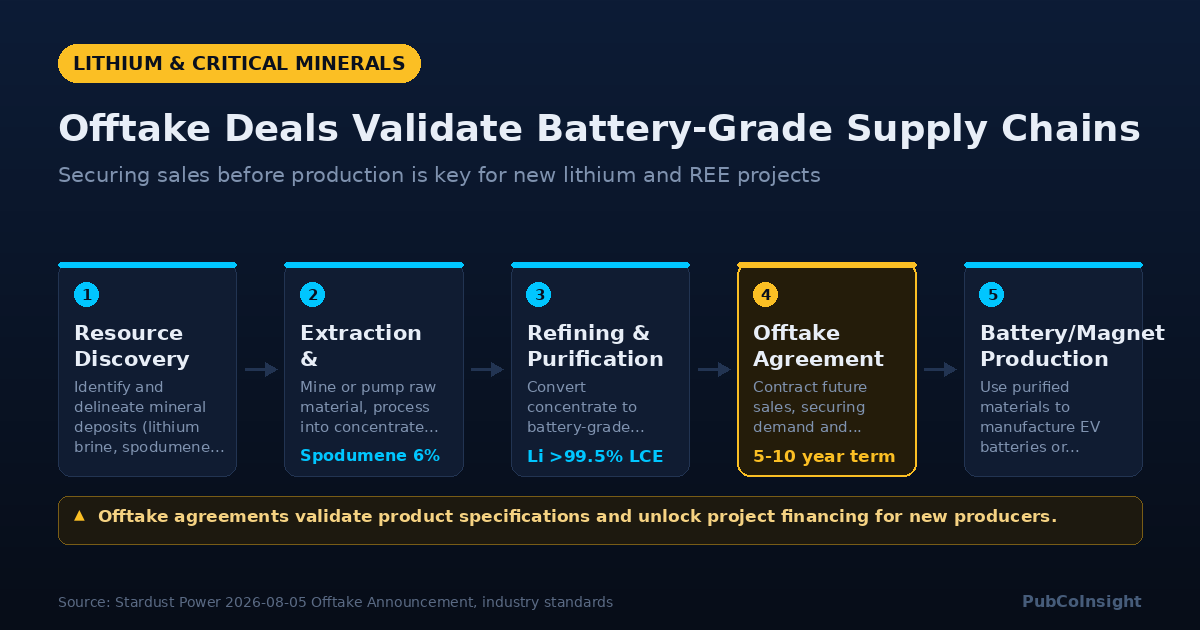 Offtake Deals Validate Battery-Grade Supply Chains