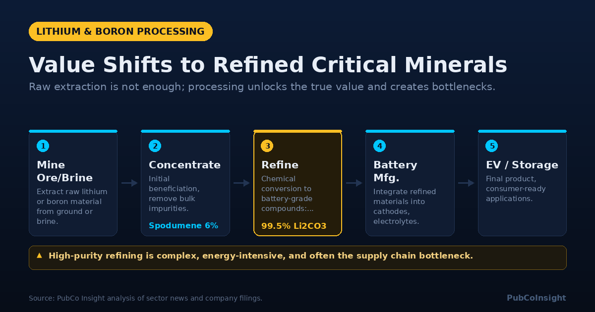 Value Shifts to Refined Critical Minerals