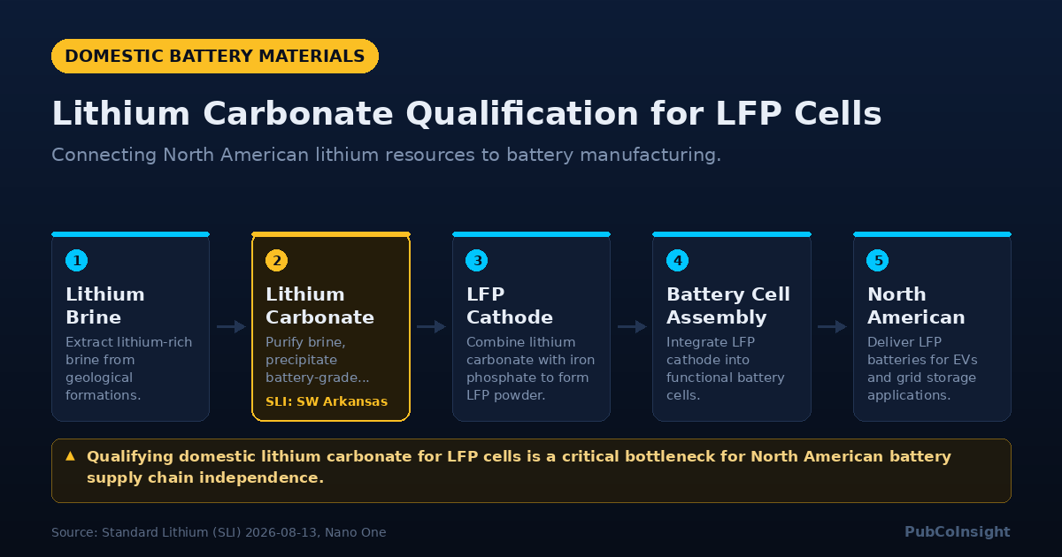 Lithium Carbonate Qualification for LFP Cells
