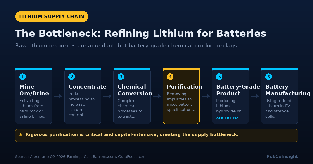 The Bottleneck: Refining Lithium for Batteries