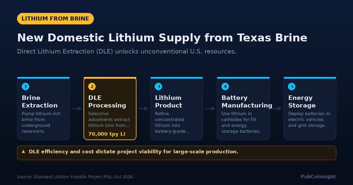 New Domestic Lithium Supply from Texas Brine