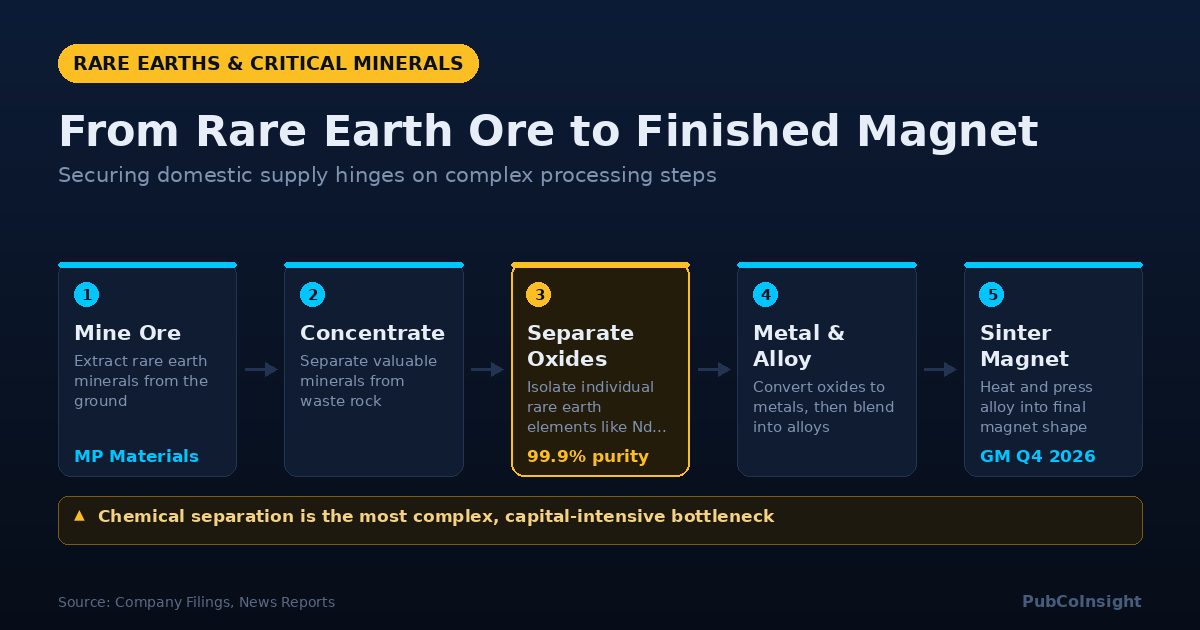 From Rare Earth Ore to Finished Magnet