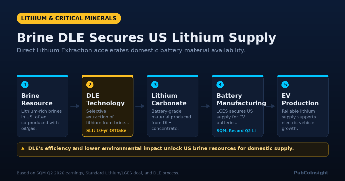 Brine DLE Secures US Lithium Supply
