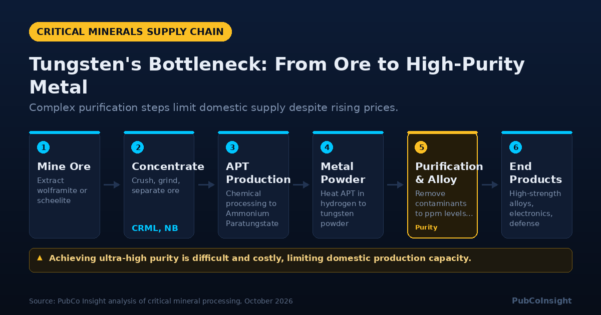 Tungsten's Bottleneck: From Ore to High-Purity Metal