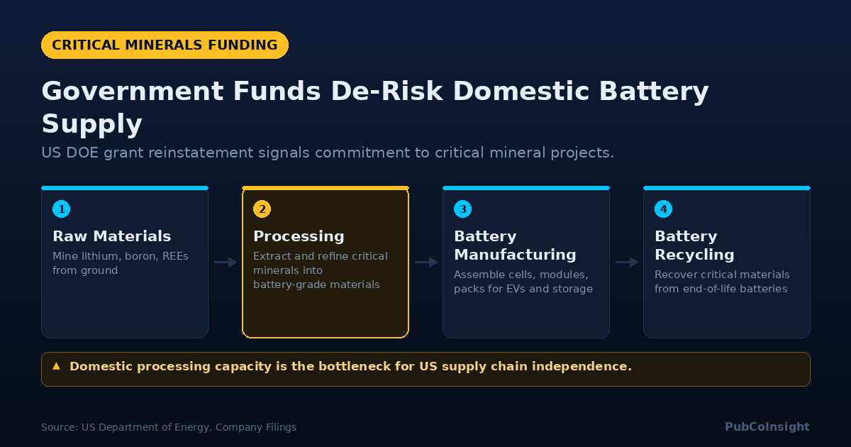 Government Funds De-Risk Domestic Battery Supply