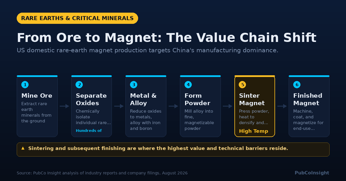 From Ore to Magnet: The Value Chain Shift